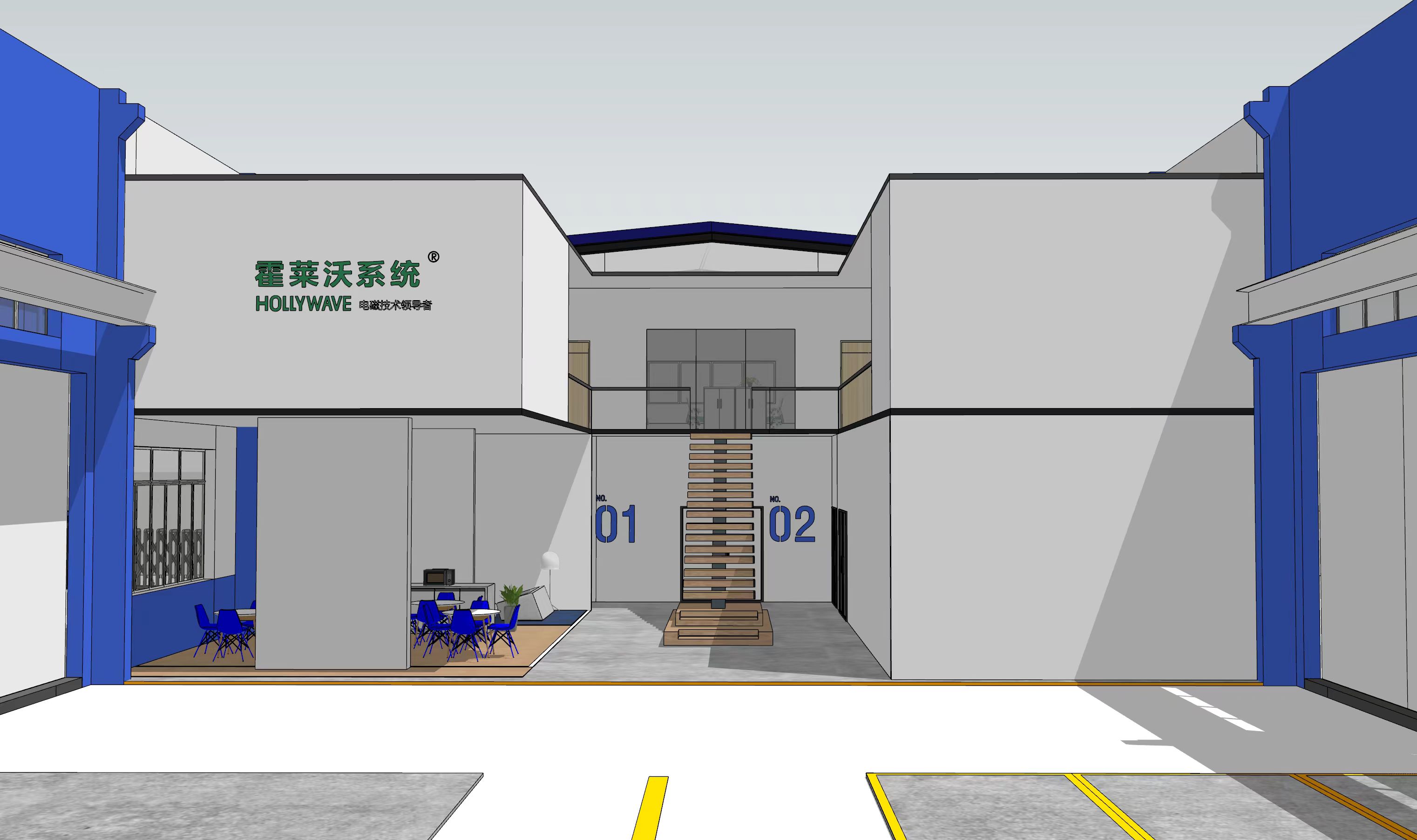 廠房鋼結(jié)構(gòu)搭建后，辦公室效果圖